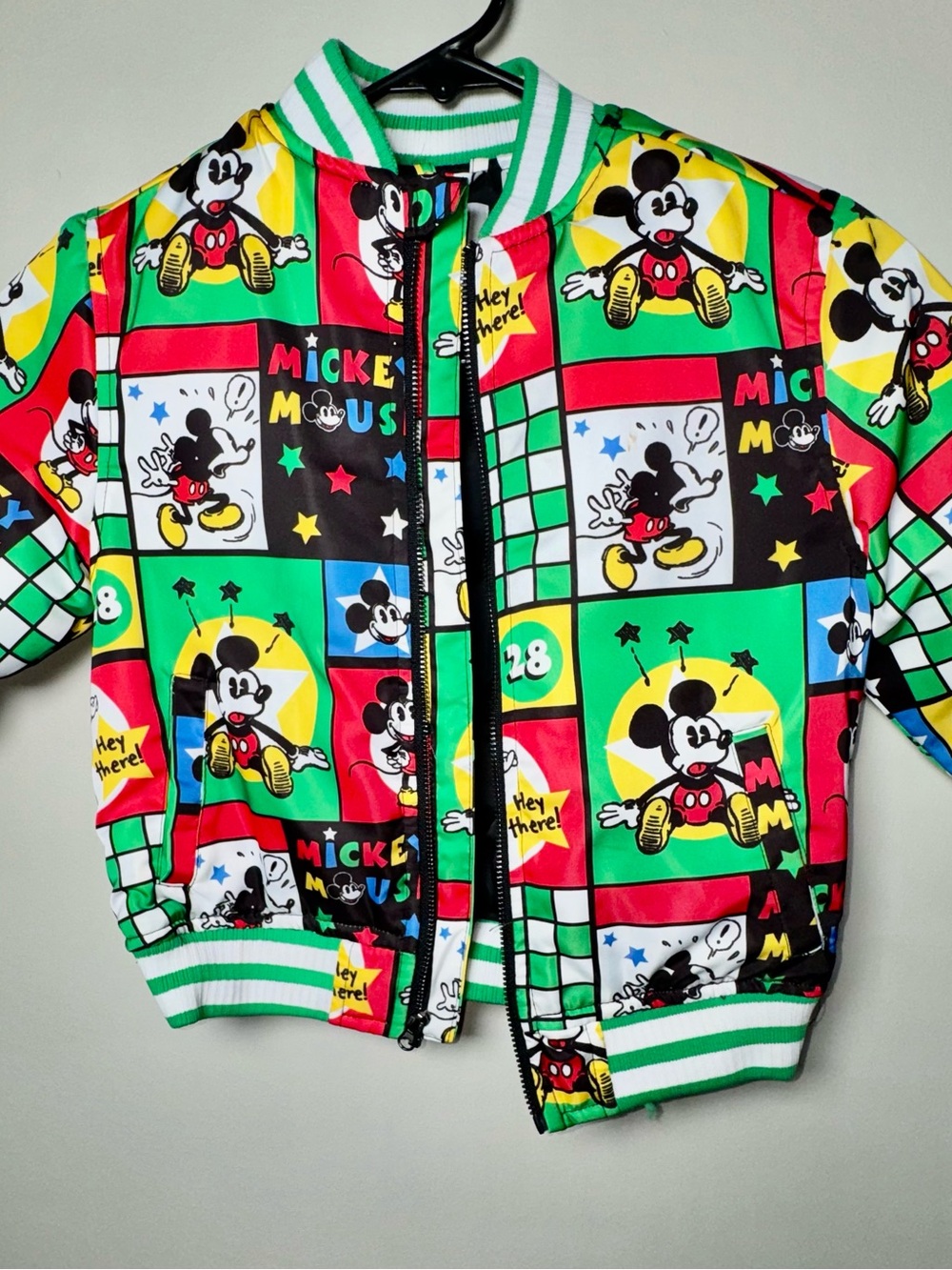 Mickey Mouse Colorblock Bomber Jacket - Bright Multi